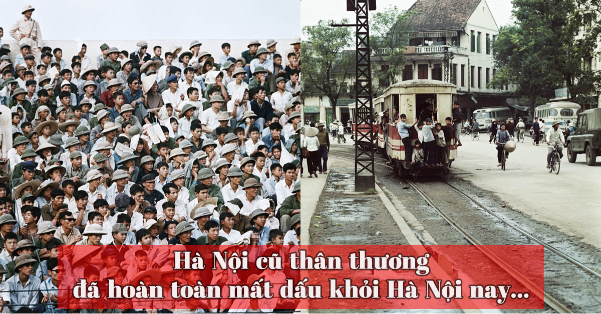Xúc động ngắm Hà Nội đầy cũ kĩ xưa: Tàu điện chật ních người, hàng người chờ hứng từng giọt nước máy công cộng